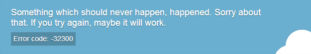Something which should never happen, happened. Sorry about that. If you try again, maybe it will work.