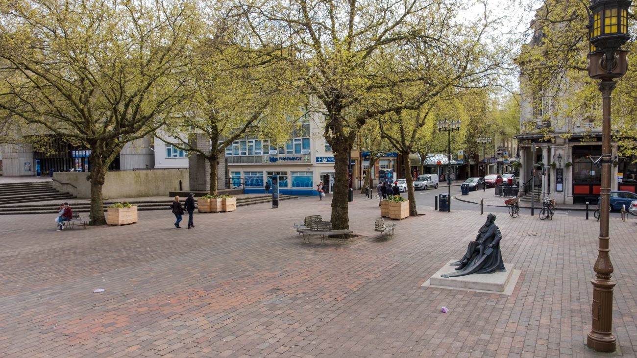 Photograph of Portsmouth Guildhall Square, Portsmouth UK